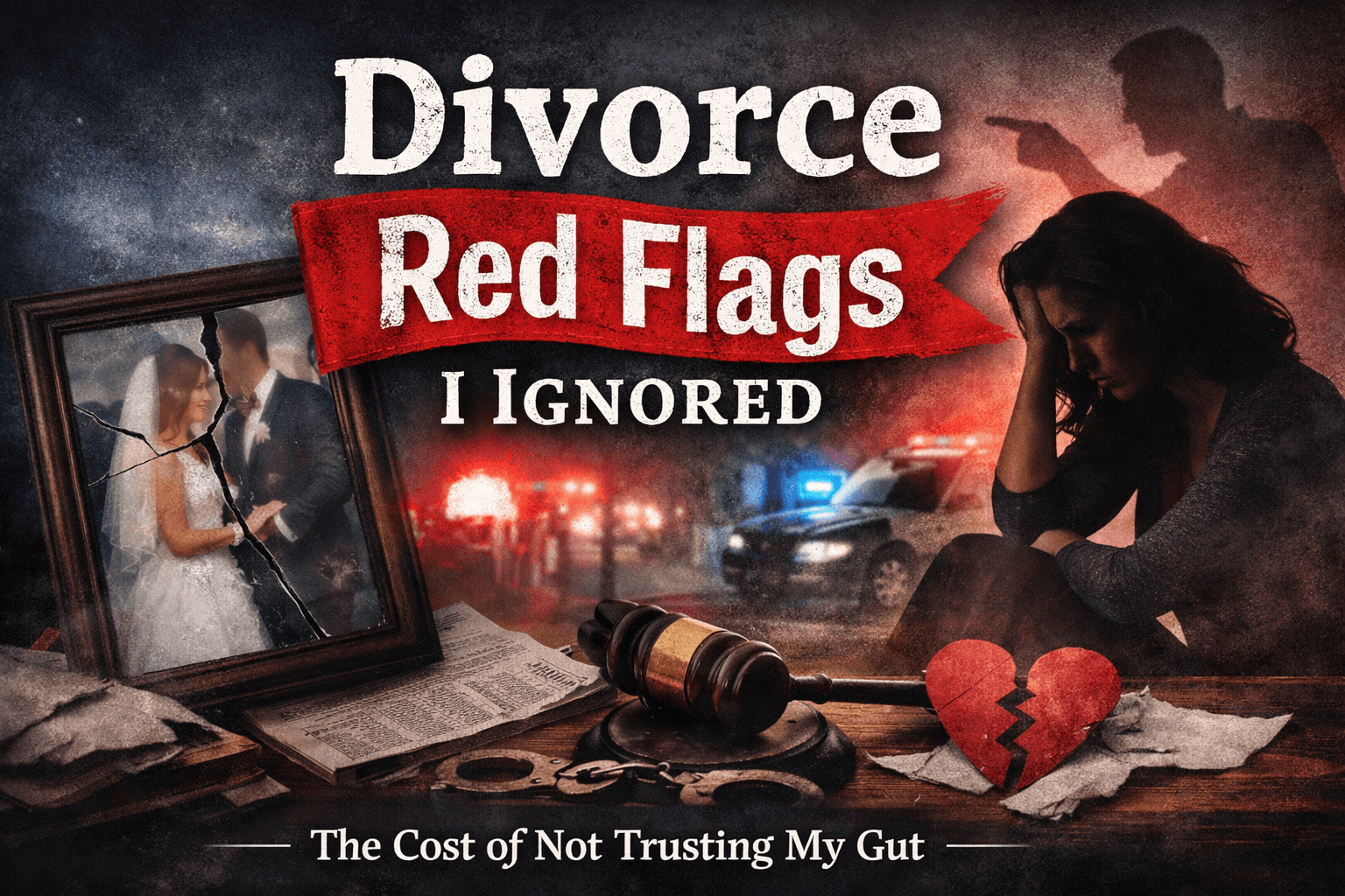 Illustration highlighting overlooked red flags in a relationship